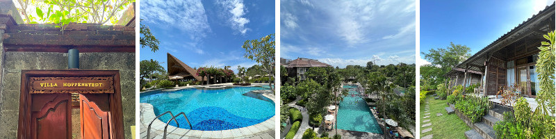 v.l.n.r. The Pavilions Bali, Grand Mirage Resort, Mövenpick Resort & Spa Jimbaran Bali, The Acala