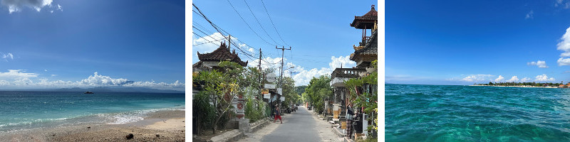 v.l.n.r. Nusa Penia, Nusa Lembongan, Nusa Lembongan